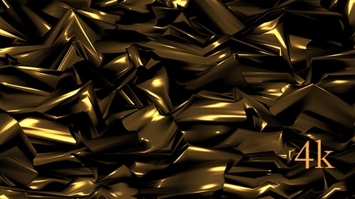 Animated Abstract Golden Crumpled Background