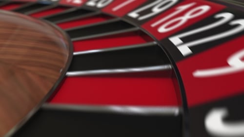Casino Roulette Wheel Ball Hits 17 Seventeen Black