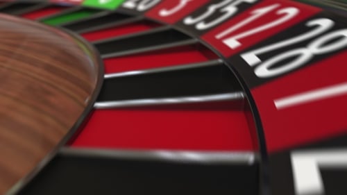 Casino Roulette Wheel Ball Hits 13 Thirteen Black