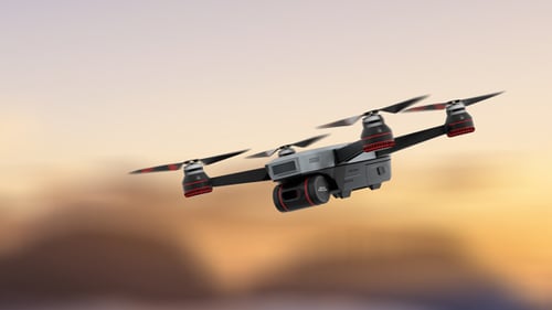 Hovering Drone 3 Motions With Loop