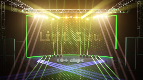 Dynamic Concert Stage Lighting and Countdown Effects