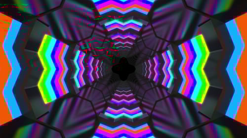 3D Colored Tunnel