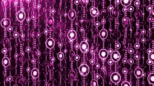 Sparkling Pink Beaded Strands Decorative Loop Background