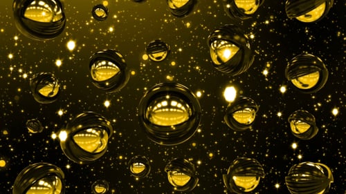 Falling Yellow Spheres