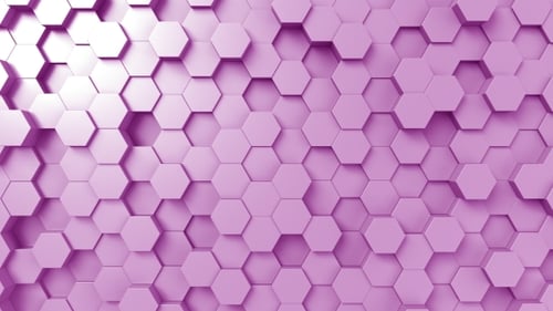 Animated Purple Hexagon 3D Geometric Wavy Background Loop
