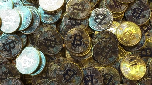 Sliding Bitcoin Tokens Pile