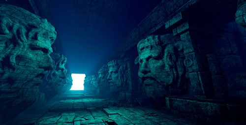 Sculptural Images In An Old Tunnel
