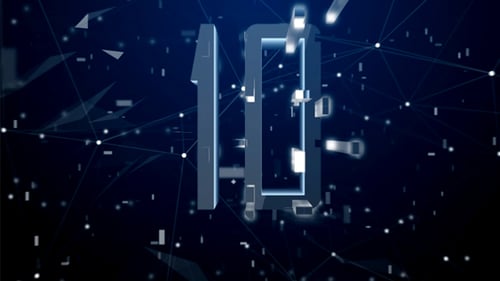 Digitaler Hightech-Countdown (dunkle Version)