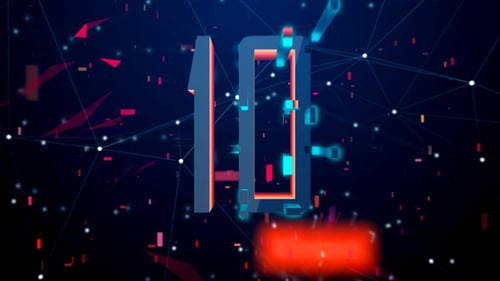 Digitaler Hightech-Countdown (rote Version)