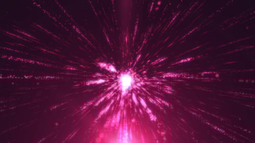 Fly Through Particles Red