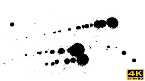 Black Ink Splatter on White Background