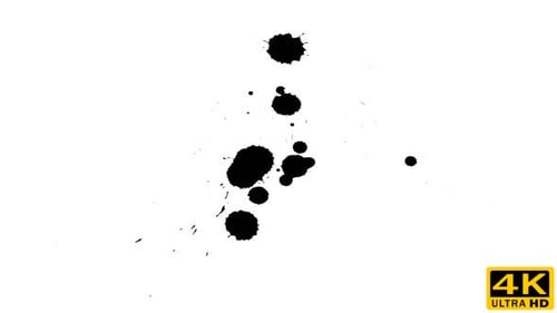 Tintentropfen auf trockenem Papier 03