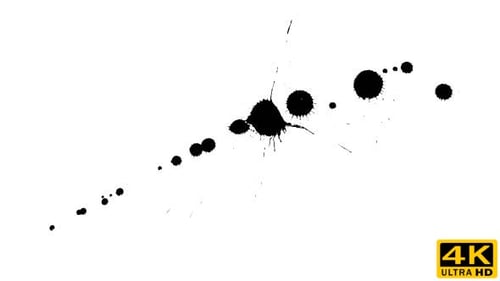 Black Ink Splatter on a White Background