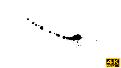 Black Ink Splash on White Background Isolated Shot