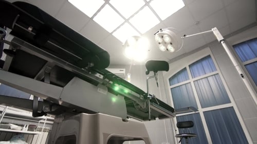 Modern Operating Table Changes the Slope in a Modern Hospital