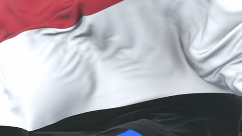 Drapeau du Yémen ondulant