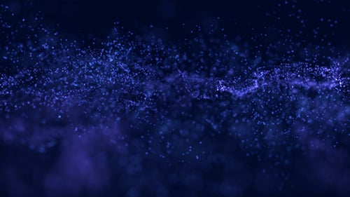 Cosmic Blue Particle Wave Motion Background