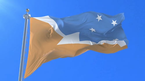 Argentine Antarctica Tierra del Fuego Flag Waving