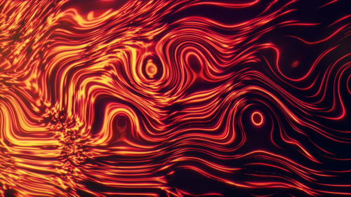 Liquid Fire Particles FLow Red Orange