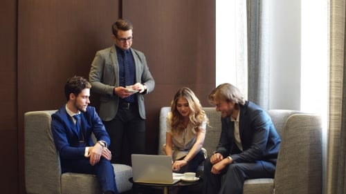 Confident And Attractive Multi-Ethnic Business Team In A Meeting.
