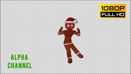 Animated Gingerbread Man Christmas Dance Collection