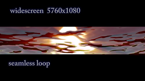 Abstract Water Ripples and Sun Reflections Seamless Loop