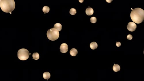 Animated 3D Onions Falling with Alpha Channel