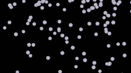 Alpha Channel Diamonds falling on transparent background