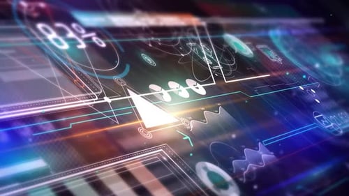 Animation digitaler Daten im Weltraum HD