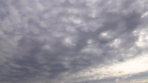 Dramatic Cloudscape with Sweeping Clouds and Blue Sky