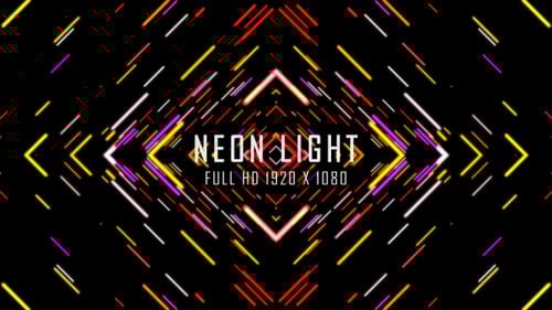 Abstract Neon Geometric Lines VJ Loop Background