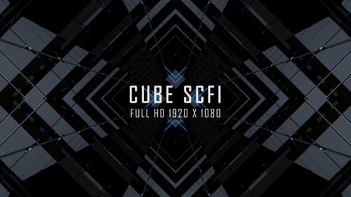 Futuristic Geometric Tunnel Travel Animation