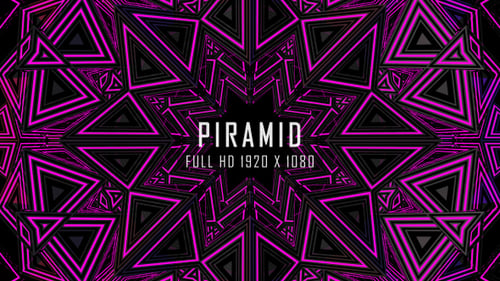 Dynamic Neon Geometric Tunnel Loop Background