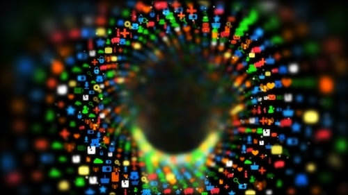 Color Apps Loop verwandelt sich in Torus-Abwärtsrotation