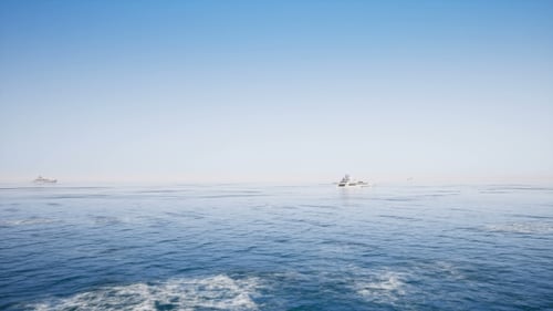 Motor Boat on Clear Sea