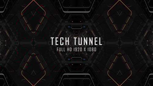 Tech Tunnel VJ Loops Background