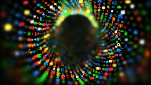 Color Apps Loop Turns Into Torus Top Rotation