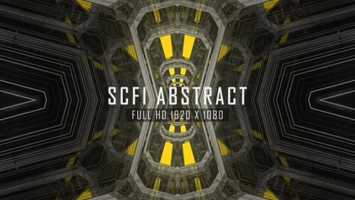 Futuristic Geometric Tunnel Background Loop Animation