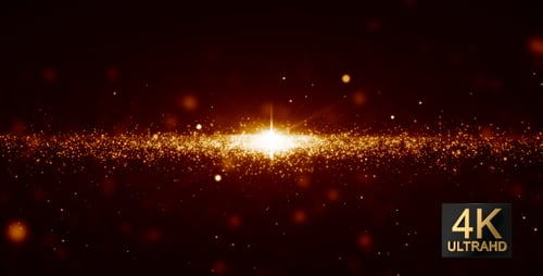 Shimmering Golden Particle Burst Light Effect Background