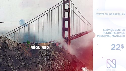 Dynamic Watercolor Sketch Parallax Photo Slideshow