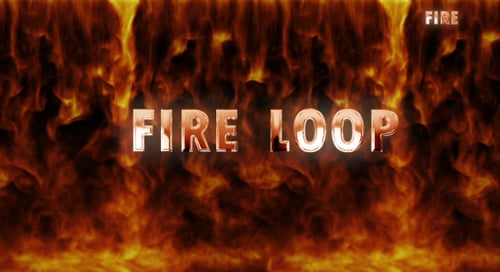 Seamless Looping Fire Flames Burning Background Animation