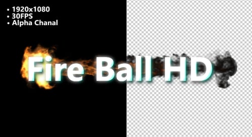 Dynamic Fireball Animation Effect with Alpha Channel