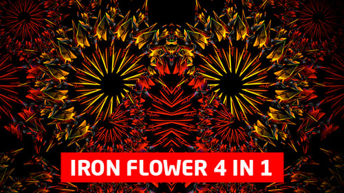 Abstract Geometric Red Gold Kaleidoscope Background Loop