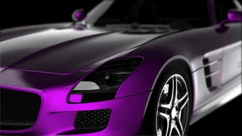 Dynamic Color Changing Luxury Sports Car Animation