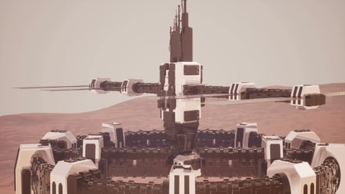 Colony on Mars Planet