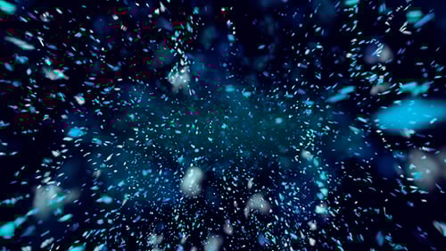 Dynamic Cosmic Particle Burst Animated Background