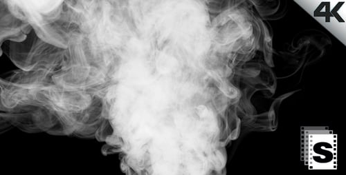 Wispy White Smoke Against Black Background