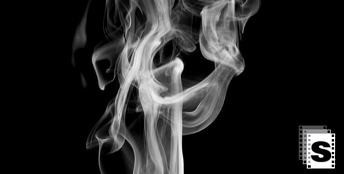 Billowing Smoke Against Black Backdrop