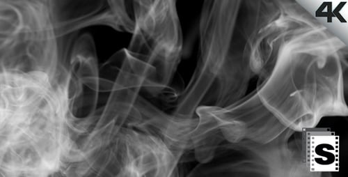 Wispy White Smoke on Black Background