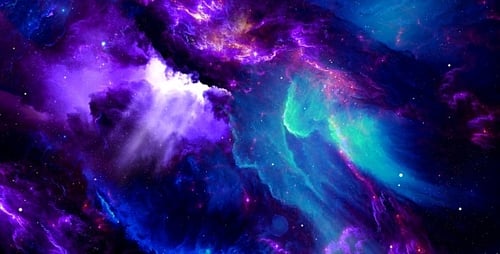 Vibrant Abstract Nebula Motion Background with Swirling Cosmic Dust